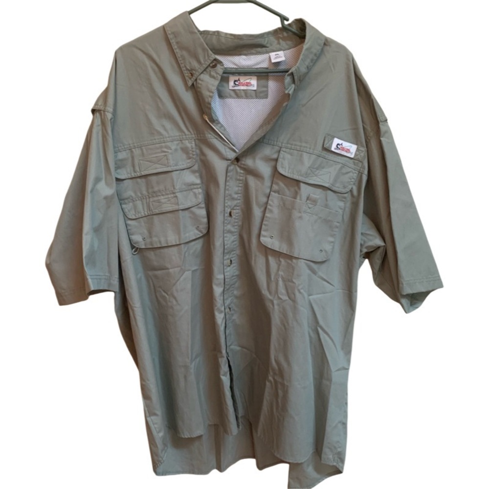 NWT Worldwide Sportsman Nanotex Utility Pockets Fishing Boating Shirt Sz…